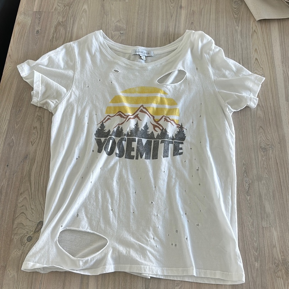 Distressed graphic tee